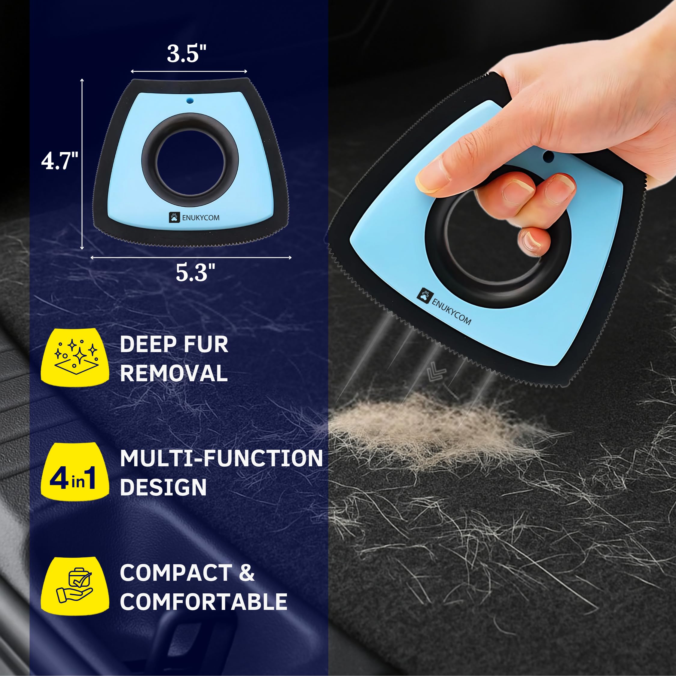ENUKYCOM accessoire-proprete-poils-vehicule: pratique au quotidien.