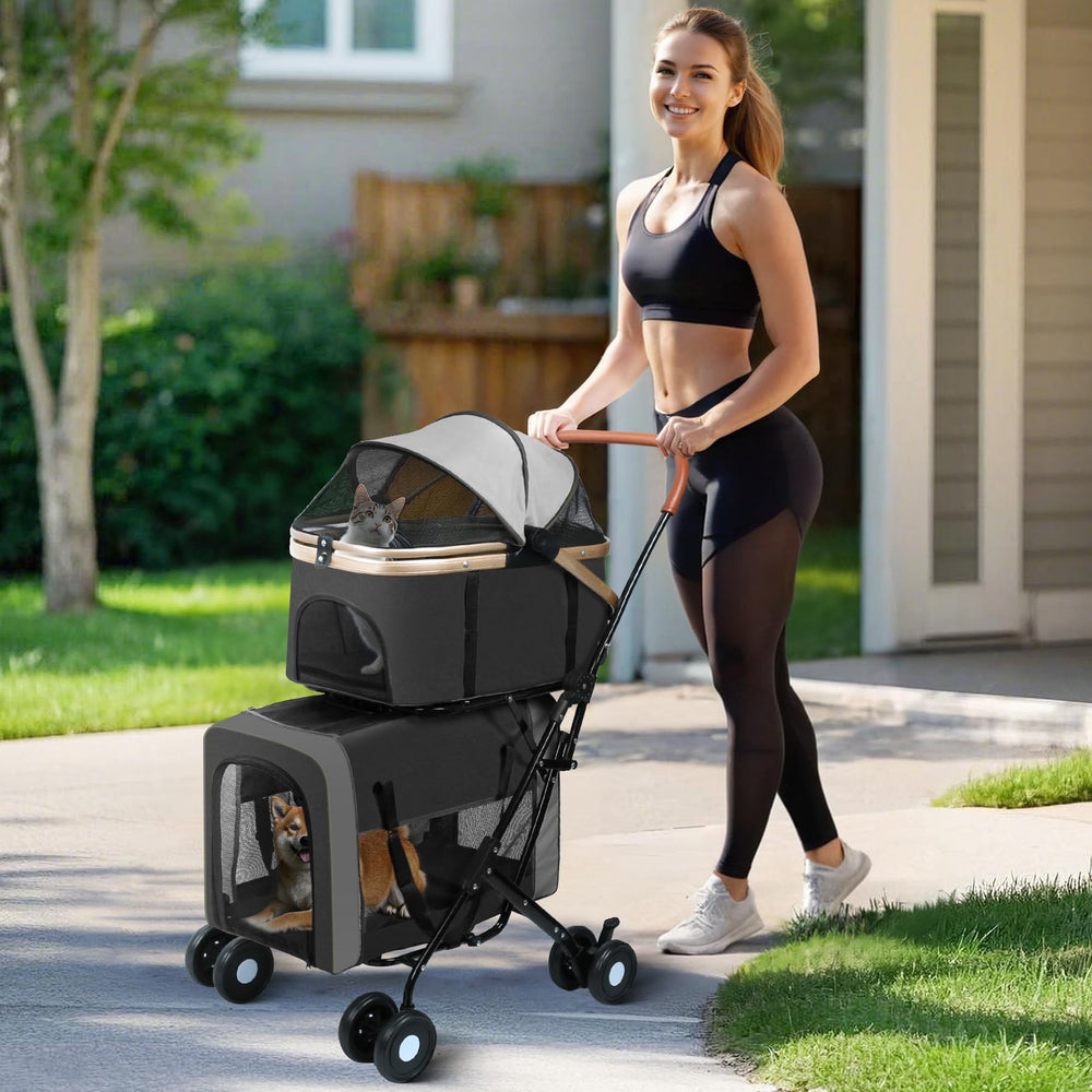 ENVTEK Double Poussette: design léger et durable pour voyages et balades.