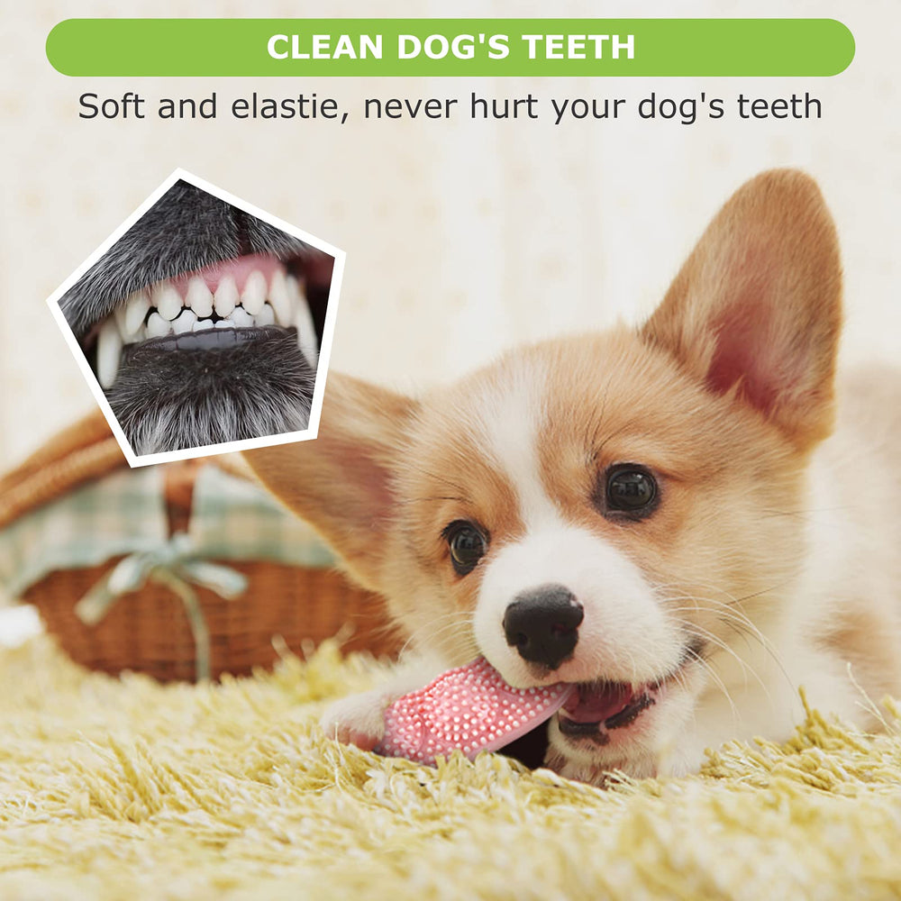 ENZZROA jouet dentition chien haltère texture idéale pour le nettoyage dentaire.