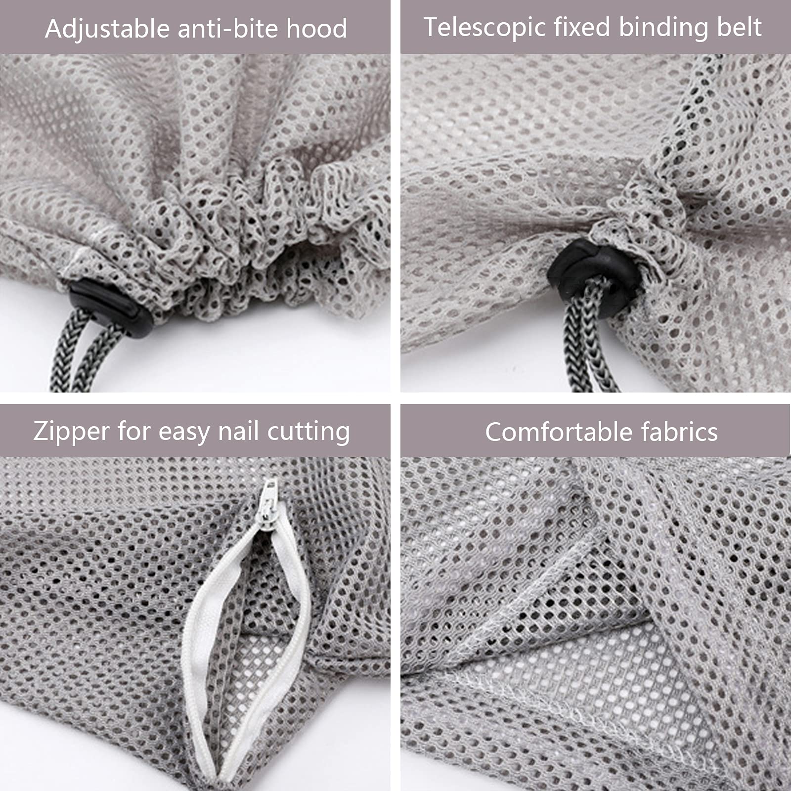 Sac bain chat EOMTUR, ressorts reglables pour s’adapter à la taille du chat.