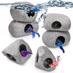 Grotte Eorbow: lot de six refuges naturels pour poissons.