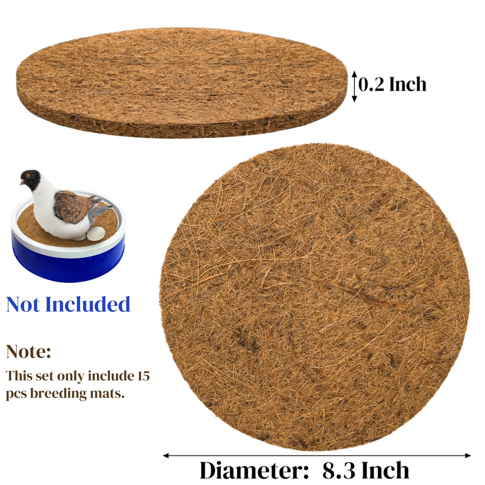 Eorbow: tapis nid 8,3x8,3 cm adapté bols standard.