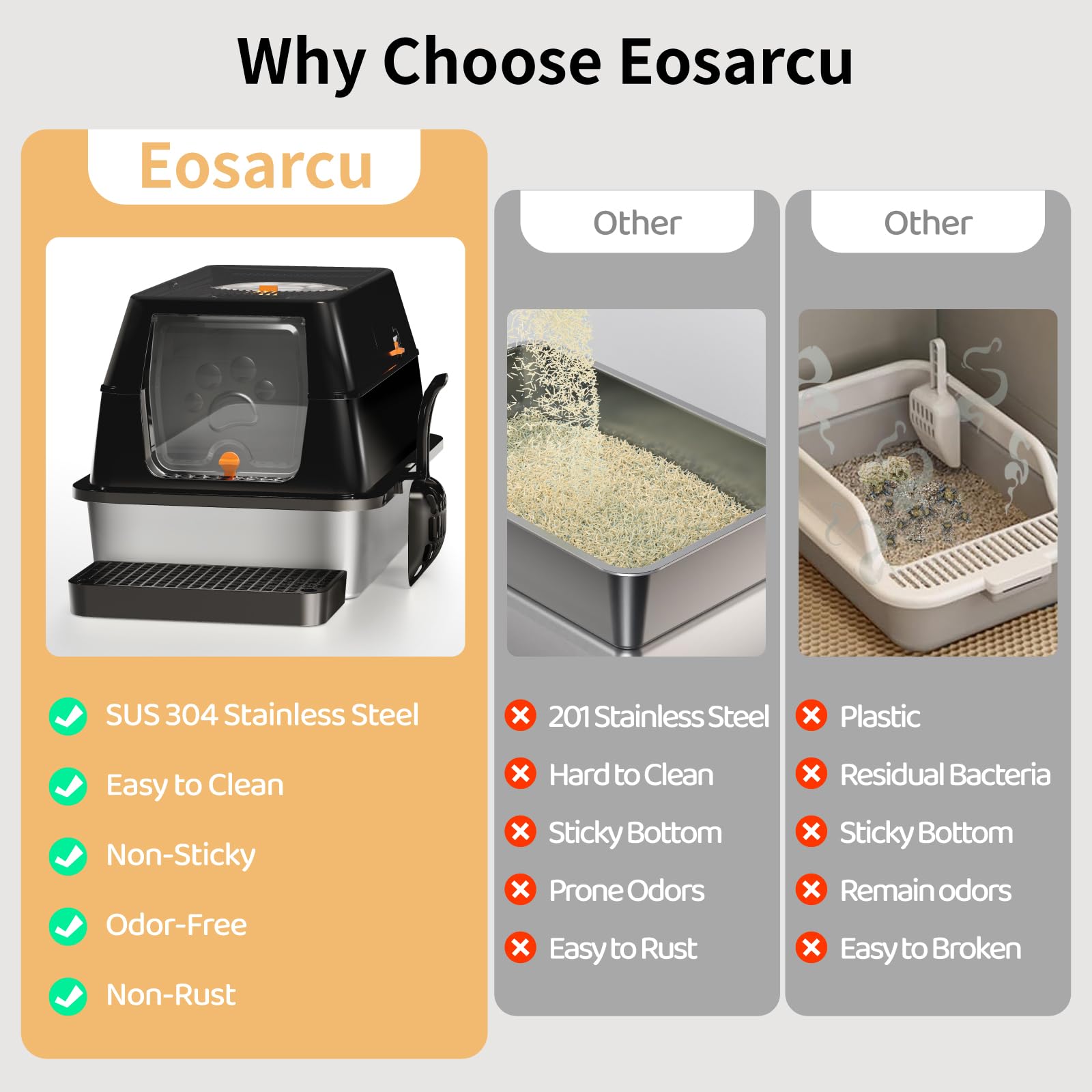 Eosarcu surface inox lisse facile a nettoyer