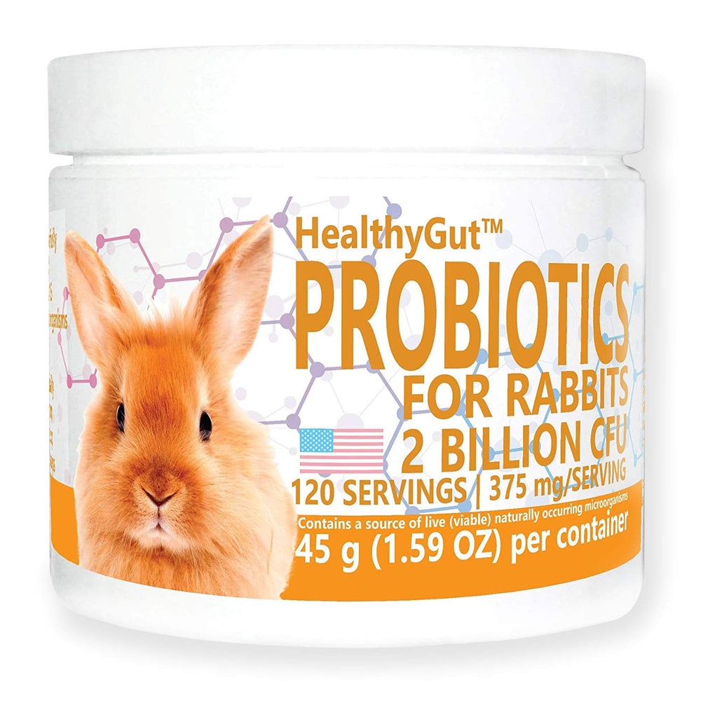  Equa Holistics HealthyGut : bouteille de probiotiques pour lapins favorisant une digestion équilibrée.