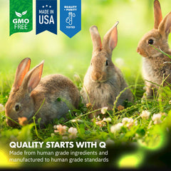 Doseuse incluse pour doser facilement les portions quotidiennes sur la nourriture du lapin.
