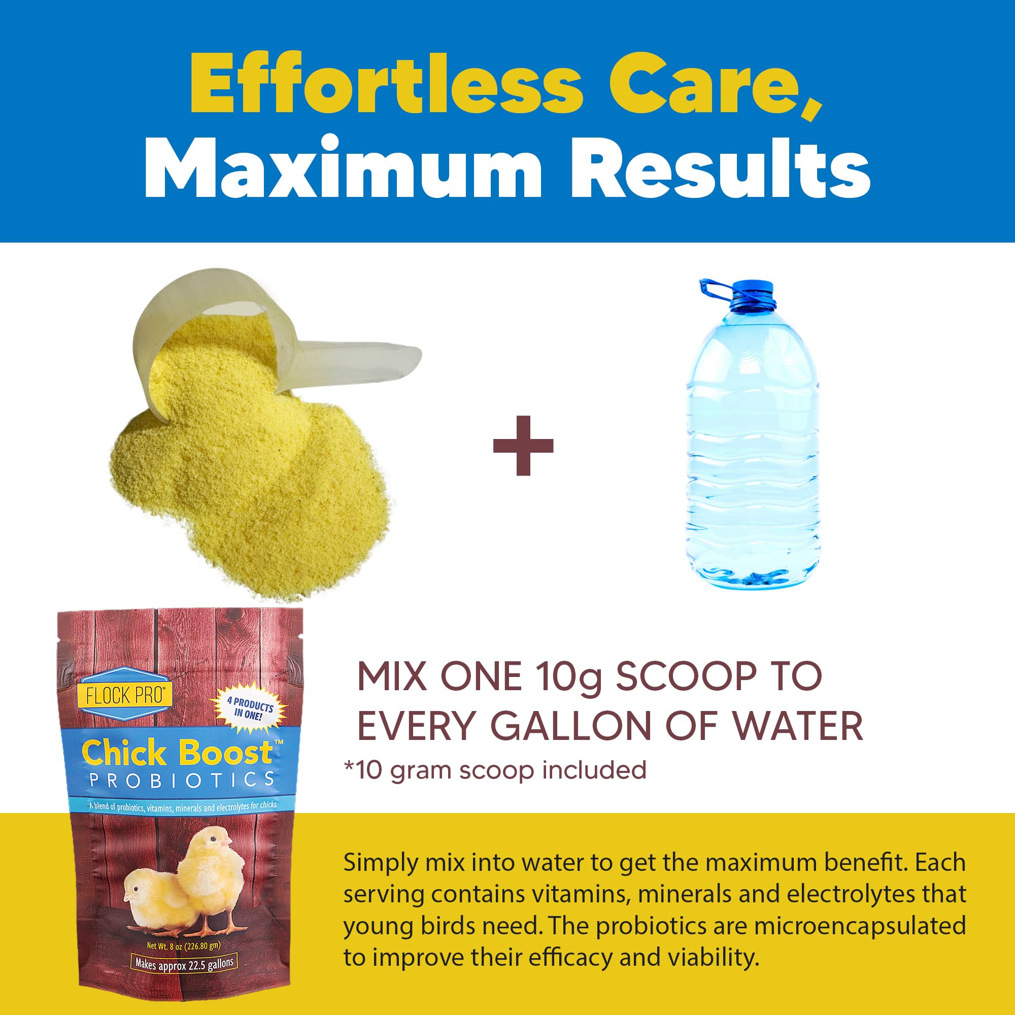 Equerry's Chick Boost apporte vitamines, minéraux et électrolytes essentiels.