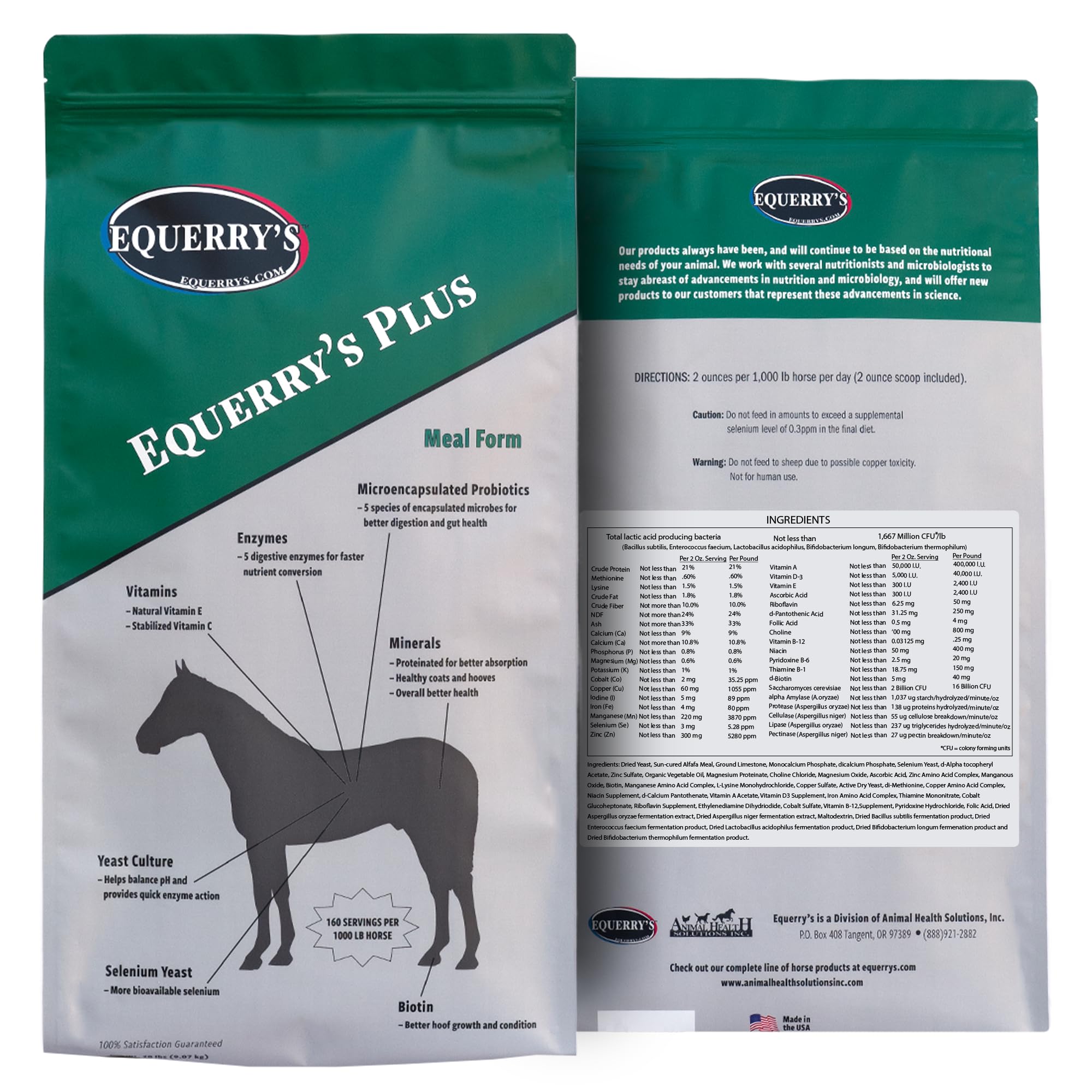 Equerry's Plus poudre digestive pour cheval favorisant une flore intestinale équilibrée.