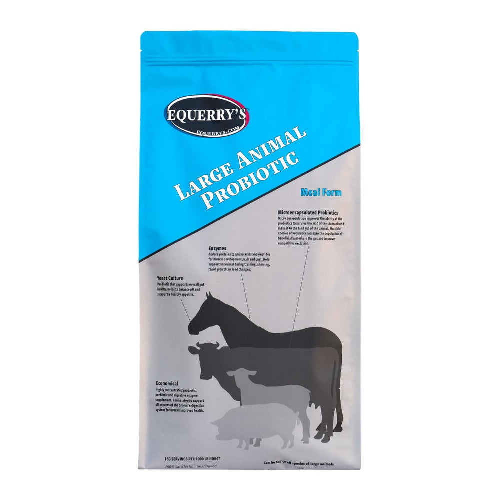 Flacon Equerry's Probiotiques pour gros animaux, soutien digestif potentiel.