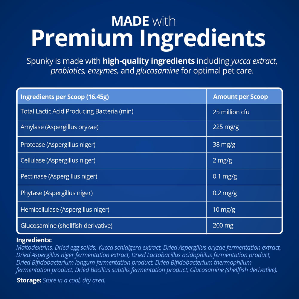 Equerry's Spunky – enzymes digestives pour digestion plus efficace.
