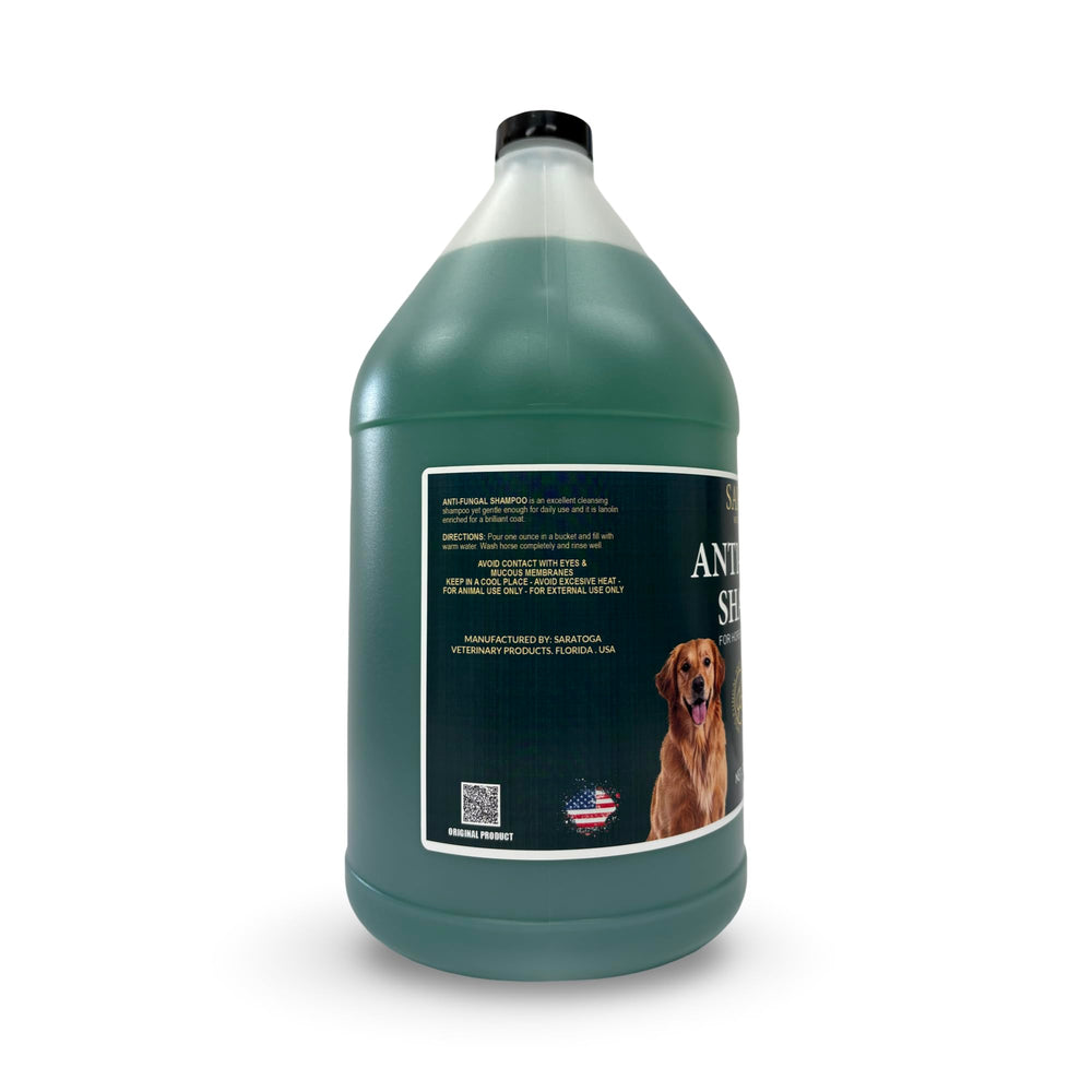 Bain-après-shampoing Saratoga d'EQUI-SPAZ, pelage doux et brillant après lavage.