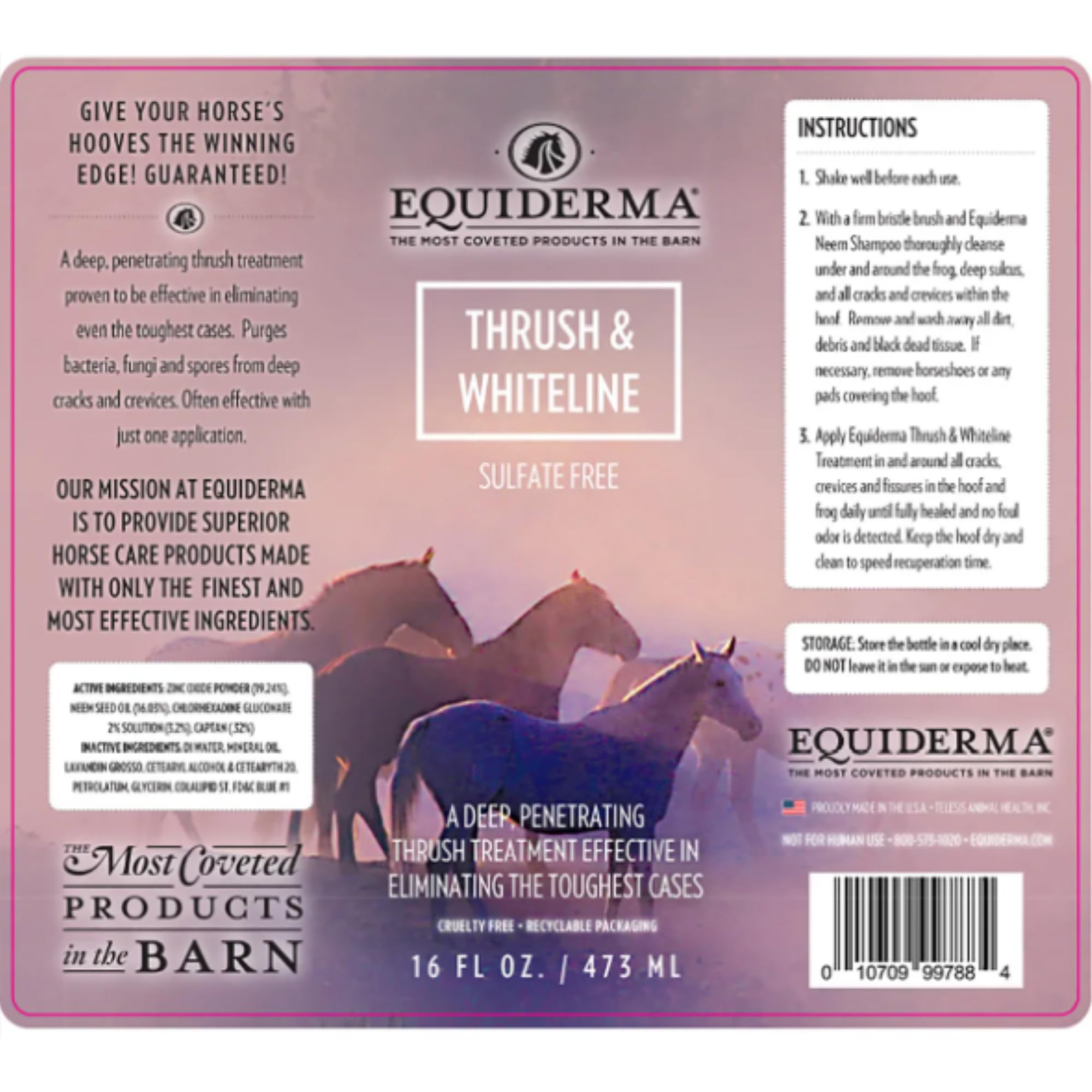 EQUIDERMA – composition huile-minerale-neem-lavande pour un soin ciblé du sabot.