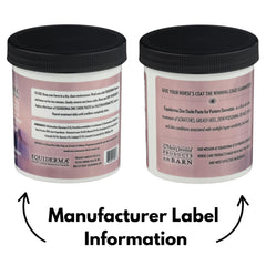 EQUIDERMA Application de la pâte oxyde zinc apaise les zones irritées.