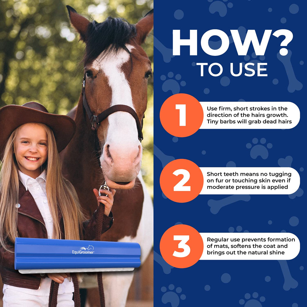 EquiGroomer fabriqué aux États-Unis: matériaux fiables pour un entretien durable.