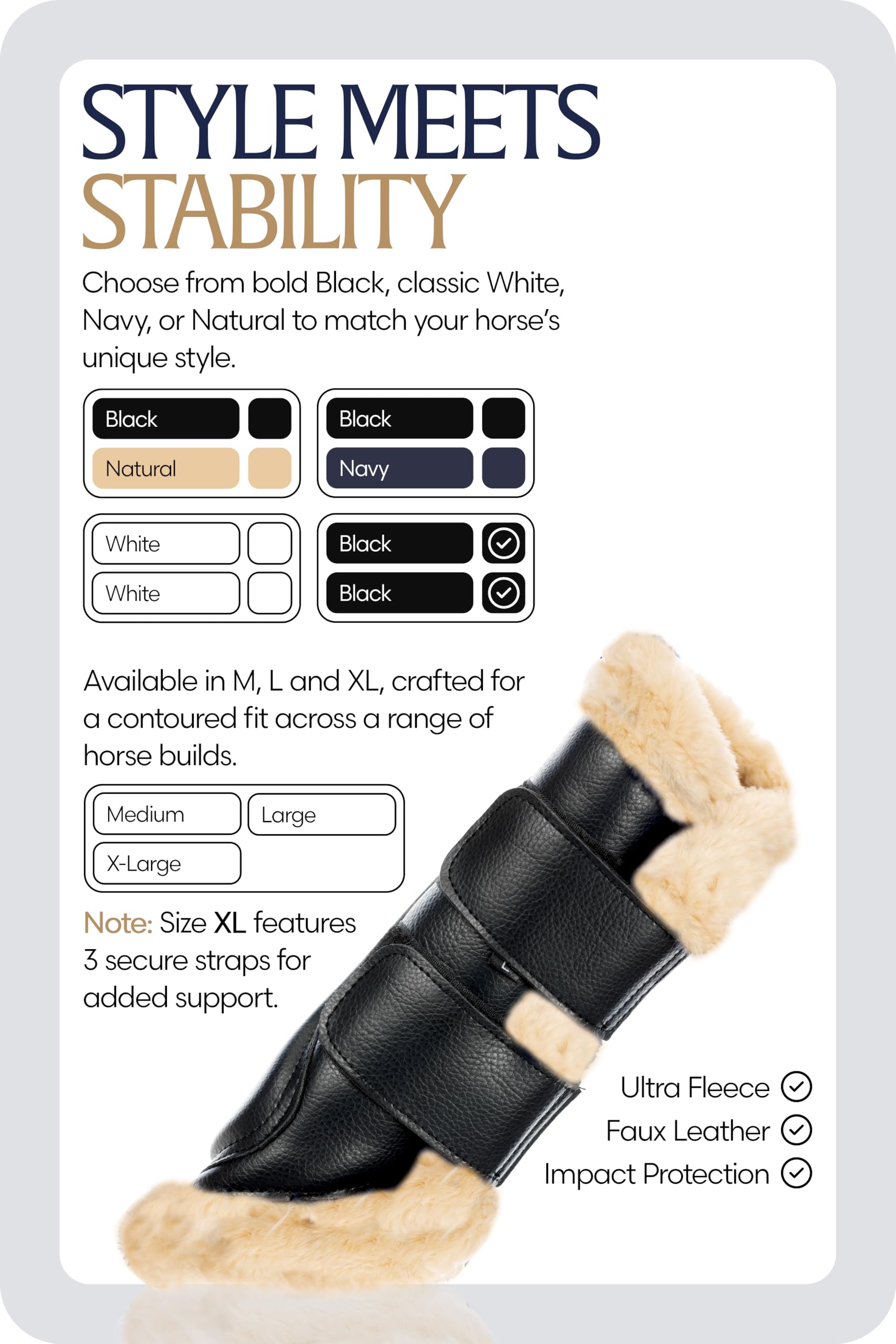 equinavia vali ultra: extérieur faux cuir pour une allure durable et protectrice.
