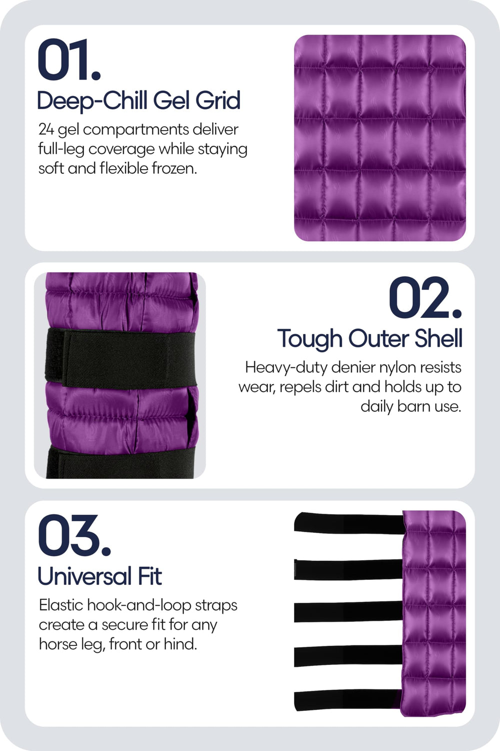 Conception robuste Equinavia – nylon durable pour longues séances et multiples utilisations.