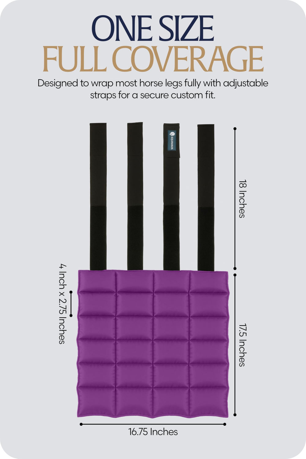 Sangles Velcro réglables Equinavia – ajustement sûr et confortable sur chaque jambe.