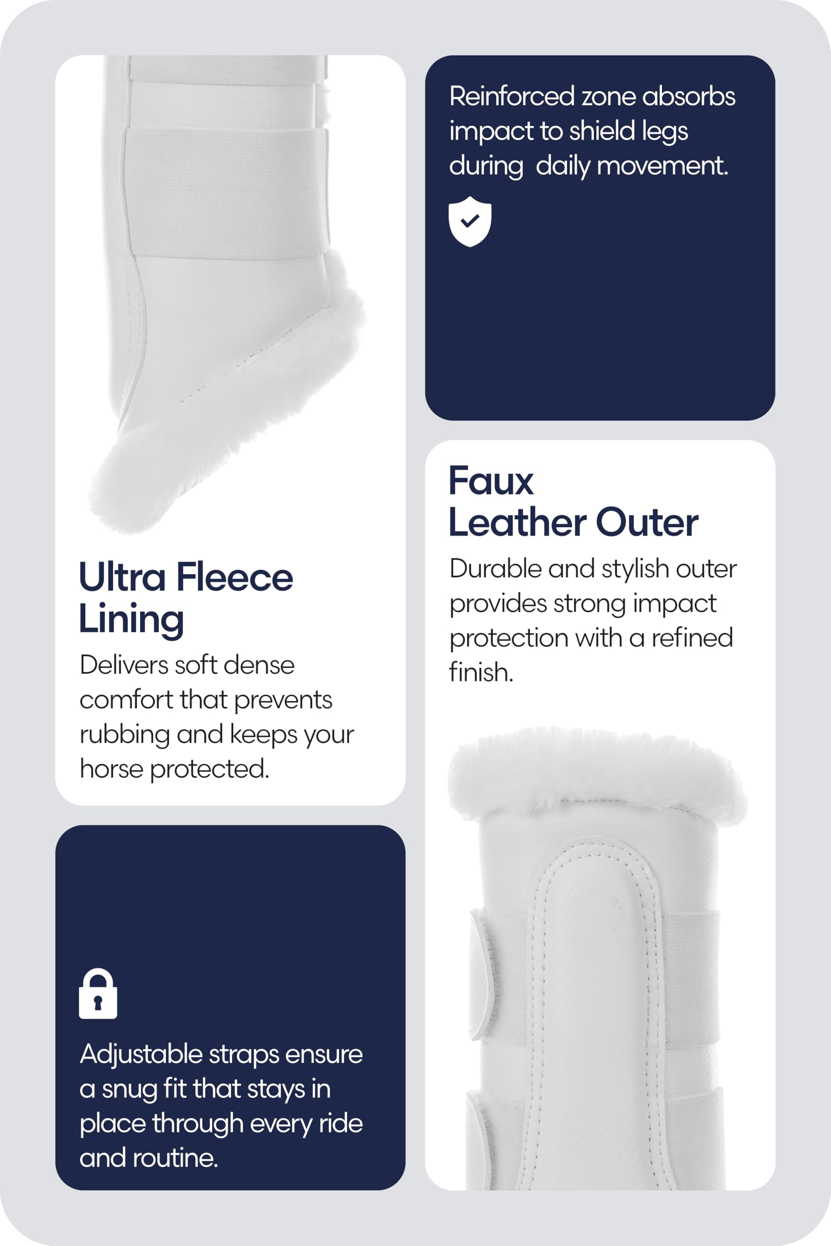 Equinavia Vali – Attaches bandes autoagrippantes: fermeture rapide et sûre.