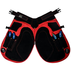 Equine Care Chaps cuir 2 mm et canvas: durabilité accrue pour le maréchage.