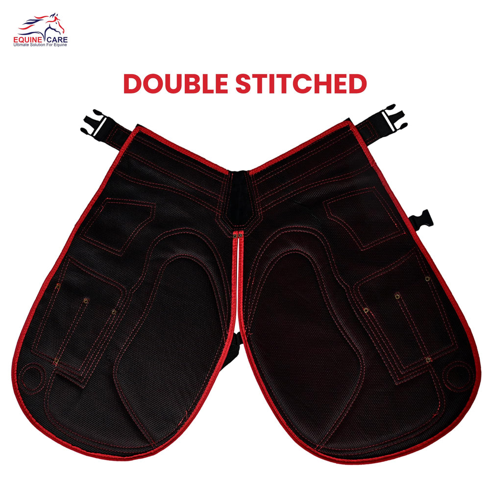 Equine Care Chaps mousse genou et cuisse: protection et confort accrus.