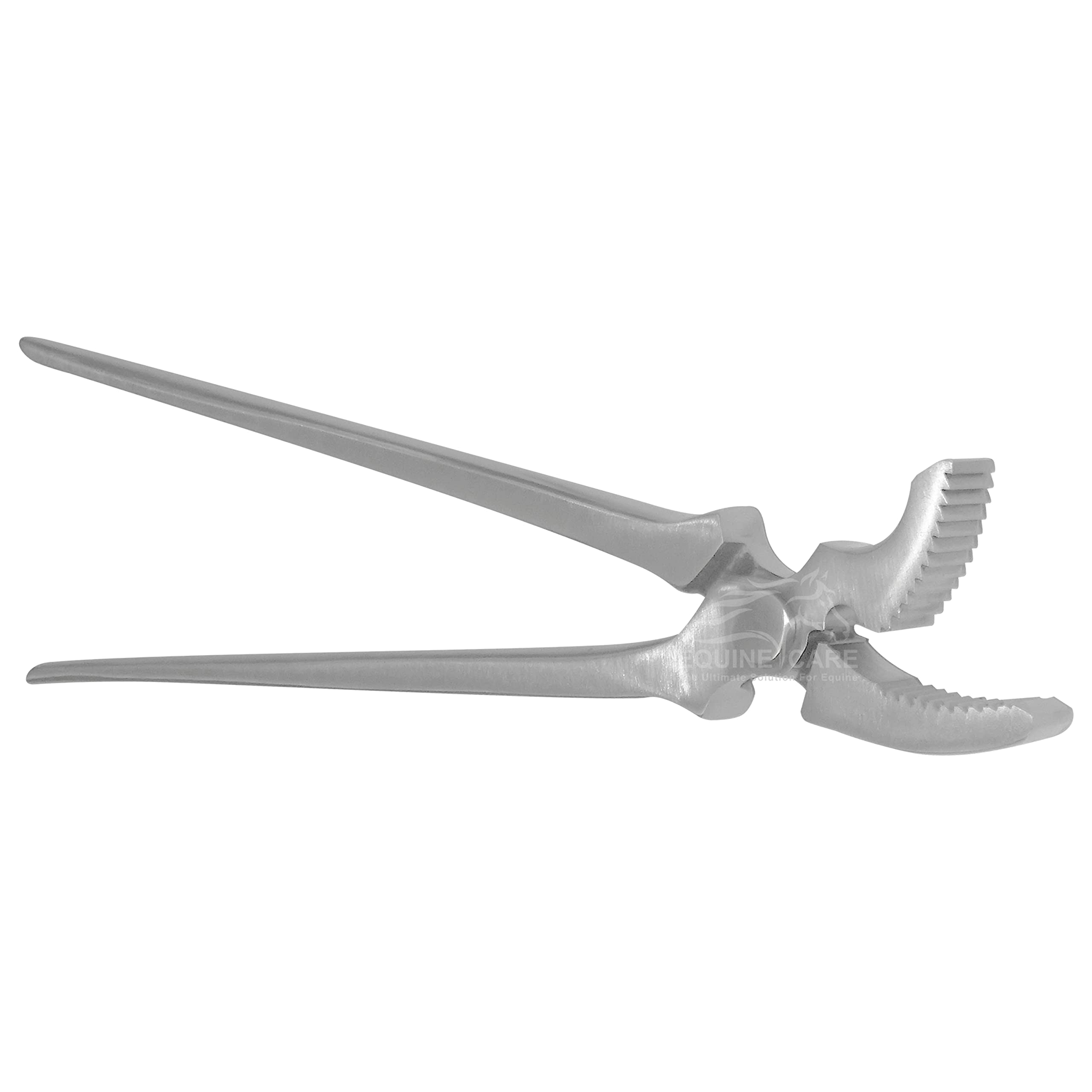 Equine Care Hoof Clincher, mâchoire alligator, prise ferme sur sabots durs pour résultats fiables.