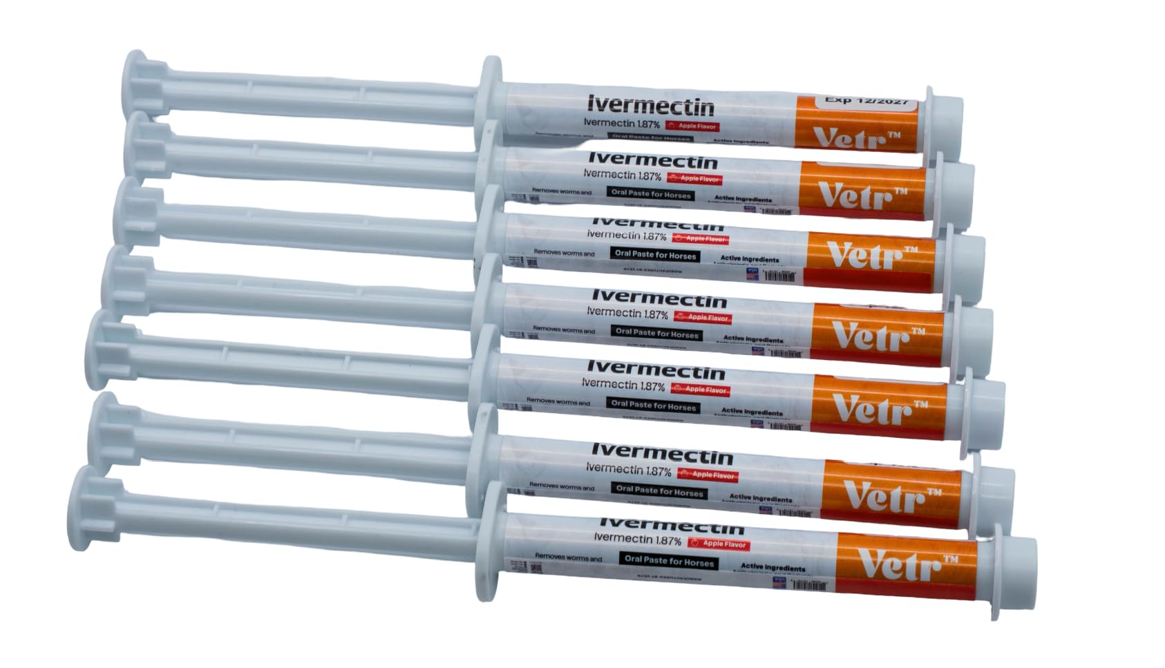 Équine Prime Ivermectine bouteille 6cc pour chevaux, aide à la gestion des parasites.