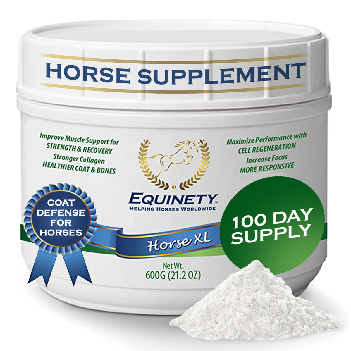 Equinety Horse XL favorise la réparation cellulaire grâce aux acides aminés essentiels.