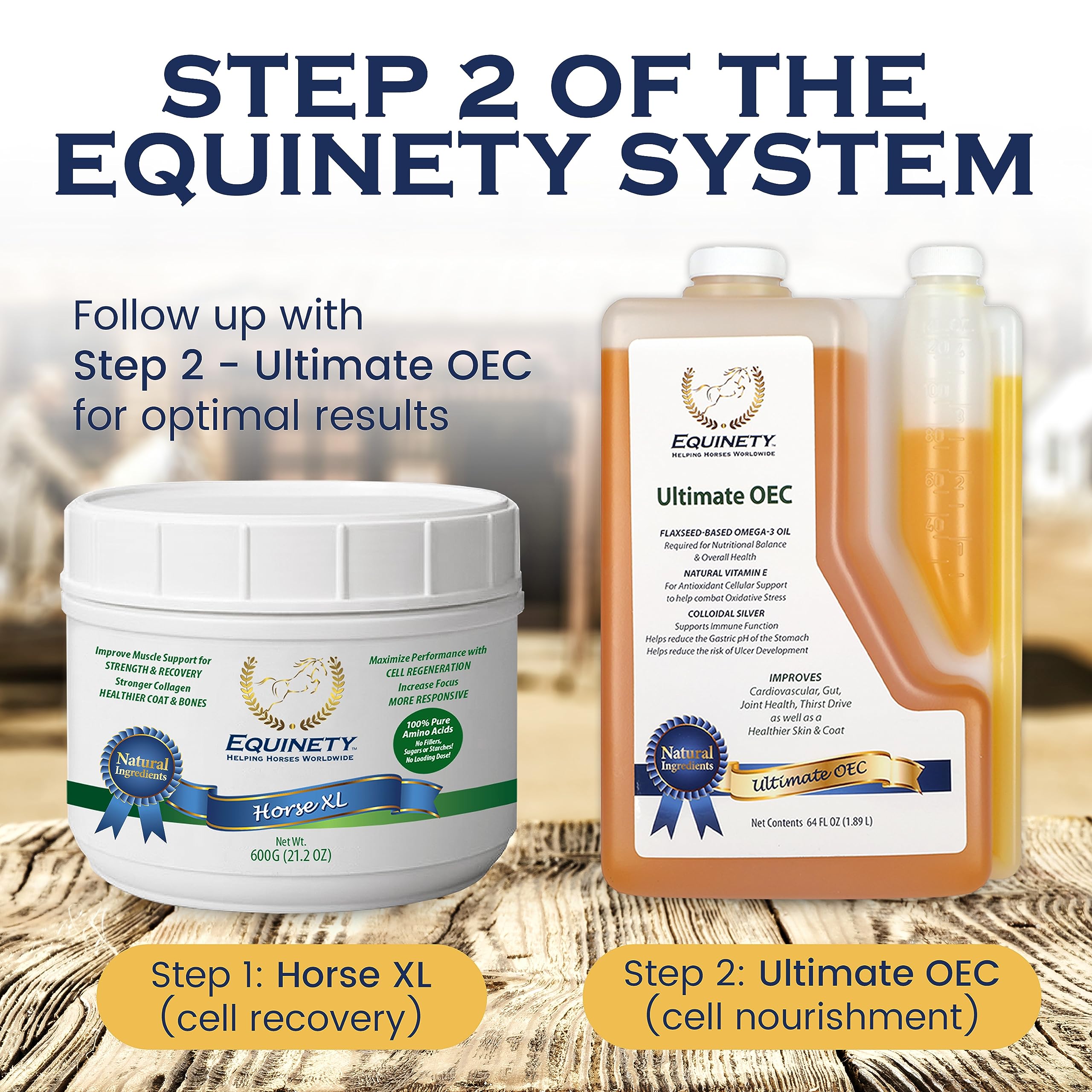 Equinety Ultimate OEC approbation vétérinaire, formule concentrée pour le bien-être général.