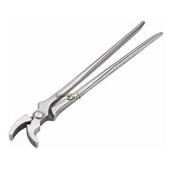 Pince à clincher Equinez Tools avec mâchoire incurvée pour un clinch précis lors du ferrage des sabots.