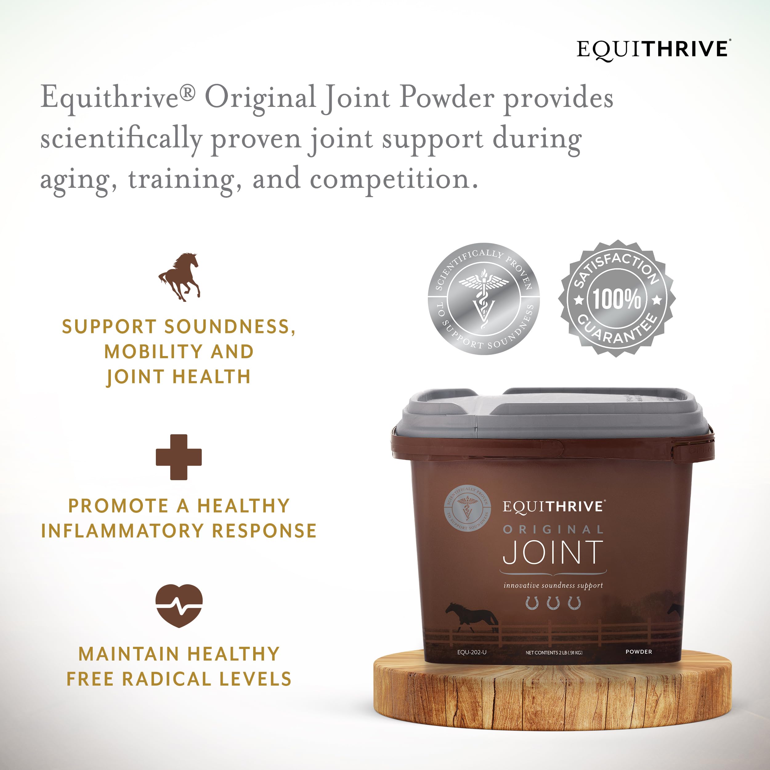 Equithrive Original Joint Poudre Acide Hyaluronique: aide au confort des articulations au quotidien.