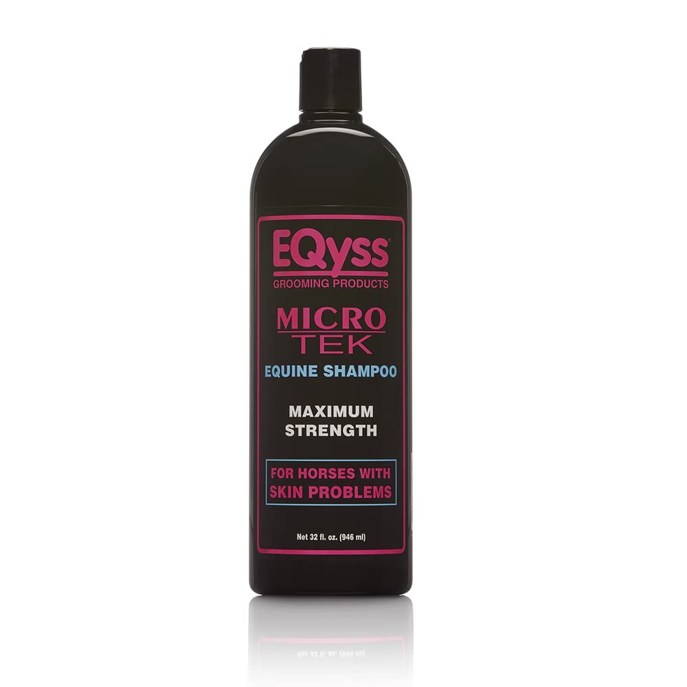 Eqyss Micro-Tek Shampoing Équin – flacon pour soulagement rapide des démangeaisons.