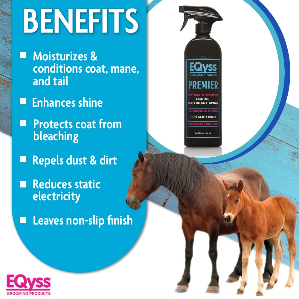 Eqyss Premier Equine Spray: démêlage facilité sur crinière et queue