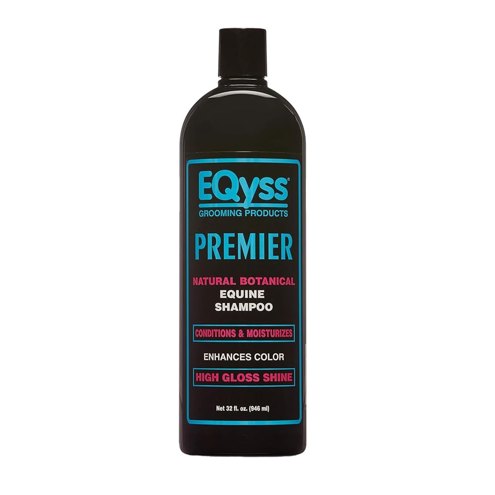 Eqyss Premier Shampoing équin – bouteille prête, nettoyage doux, couleurs plus vives.
