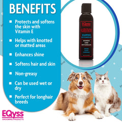 Eqyss Survivor Détanglant pour queue et plumes offre brillance naturelle sans résidu gras