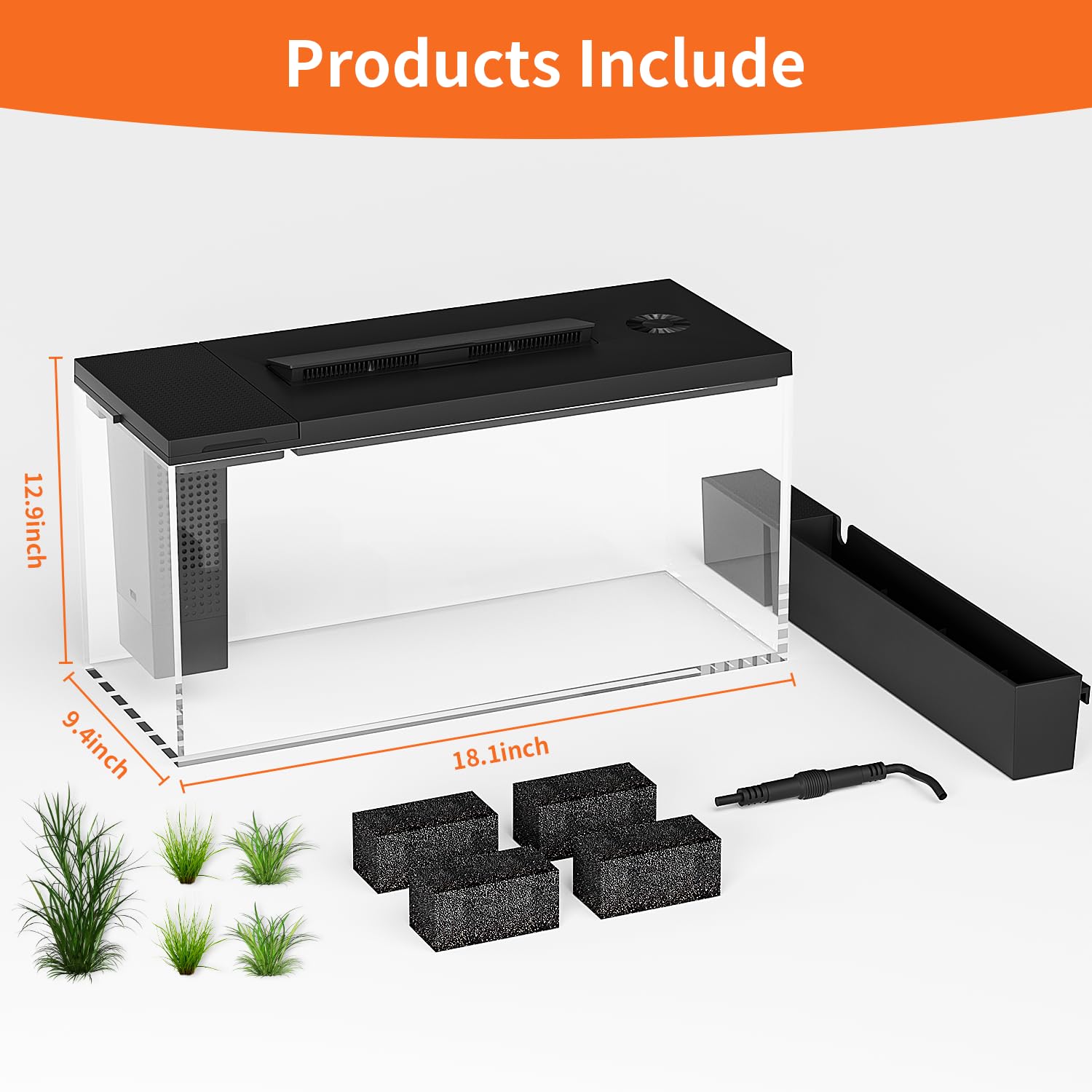 ERAARK aquarium betta filtration biologique multicouche, eau plus claire.