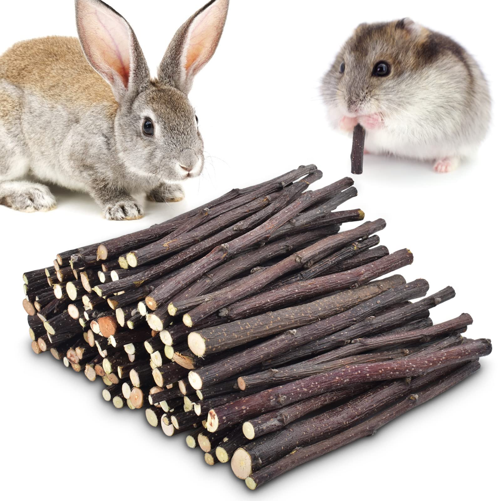 ERKOON Bâtons Pomme Naturels 300g pour le grignage des petits animaux.