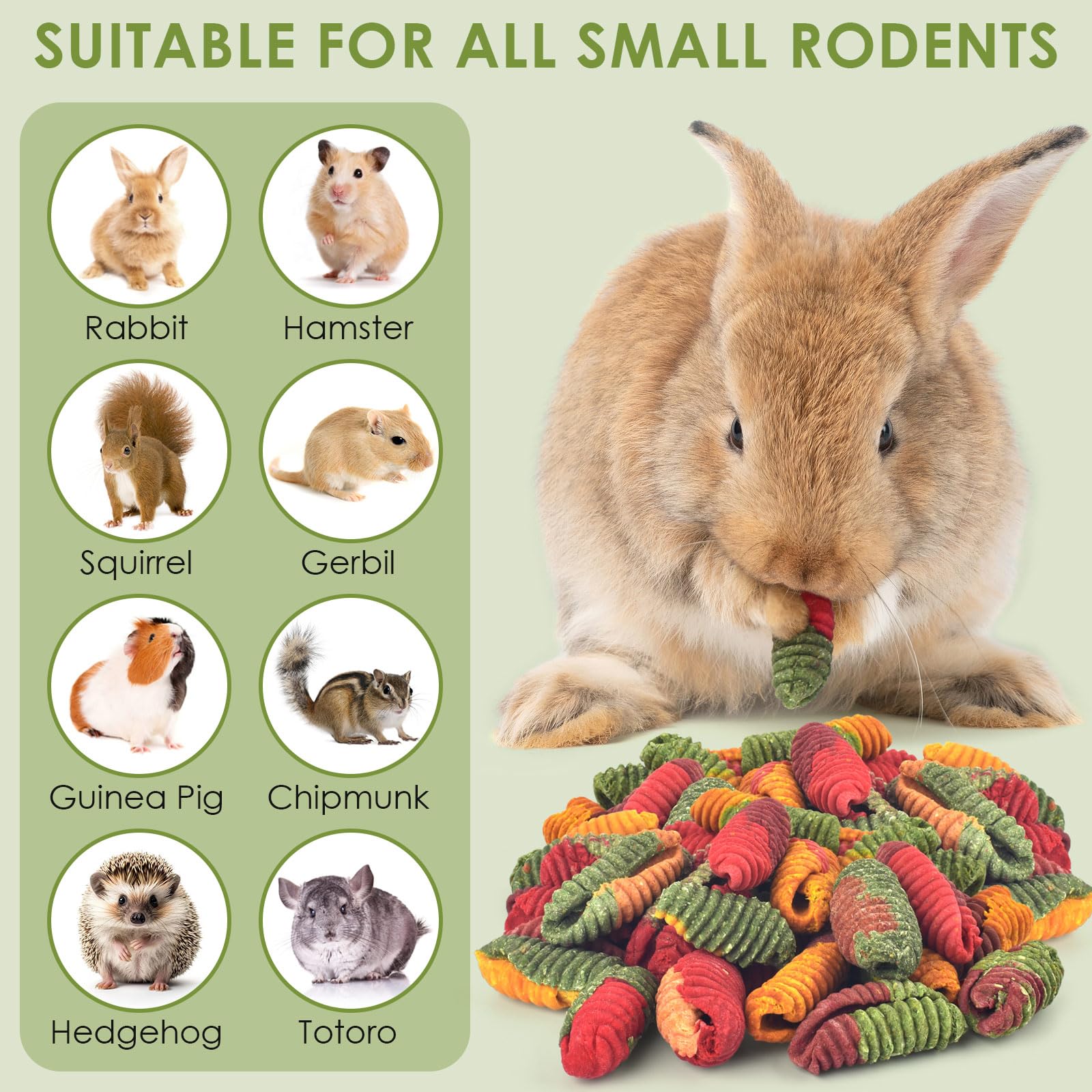 Friandises ERKOON pour chinchilla conviennent lapins et petits rongeurs.