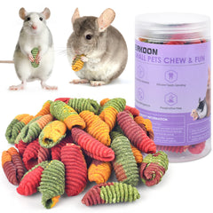 ERKOON chinchilla friandises spirale colorée pour réconfort et récompense dans la cage.