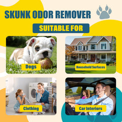 EROSMILE – éliminateur pour intérieur voiture, odeur de skunk atténuée rapidement.