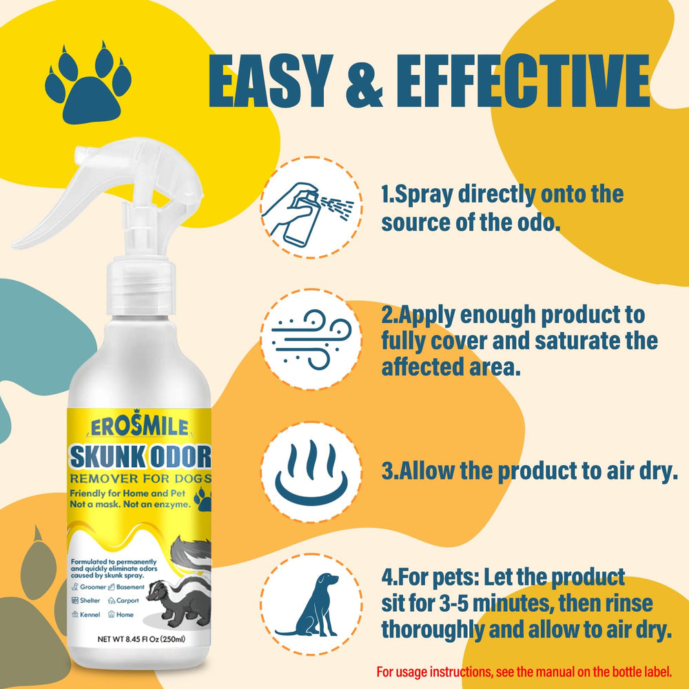 EROSMILE – produit pour maison et habitat, purifie l’air après incident skunk.