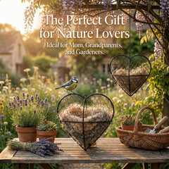 Esamar Décor jardin noir Coeur-nid intégré au décor extérieur.