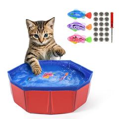 Esoes Cat Pool: poissons LED en action, stimulent la chasse féline pour chat intérieur.