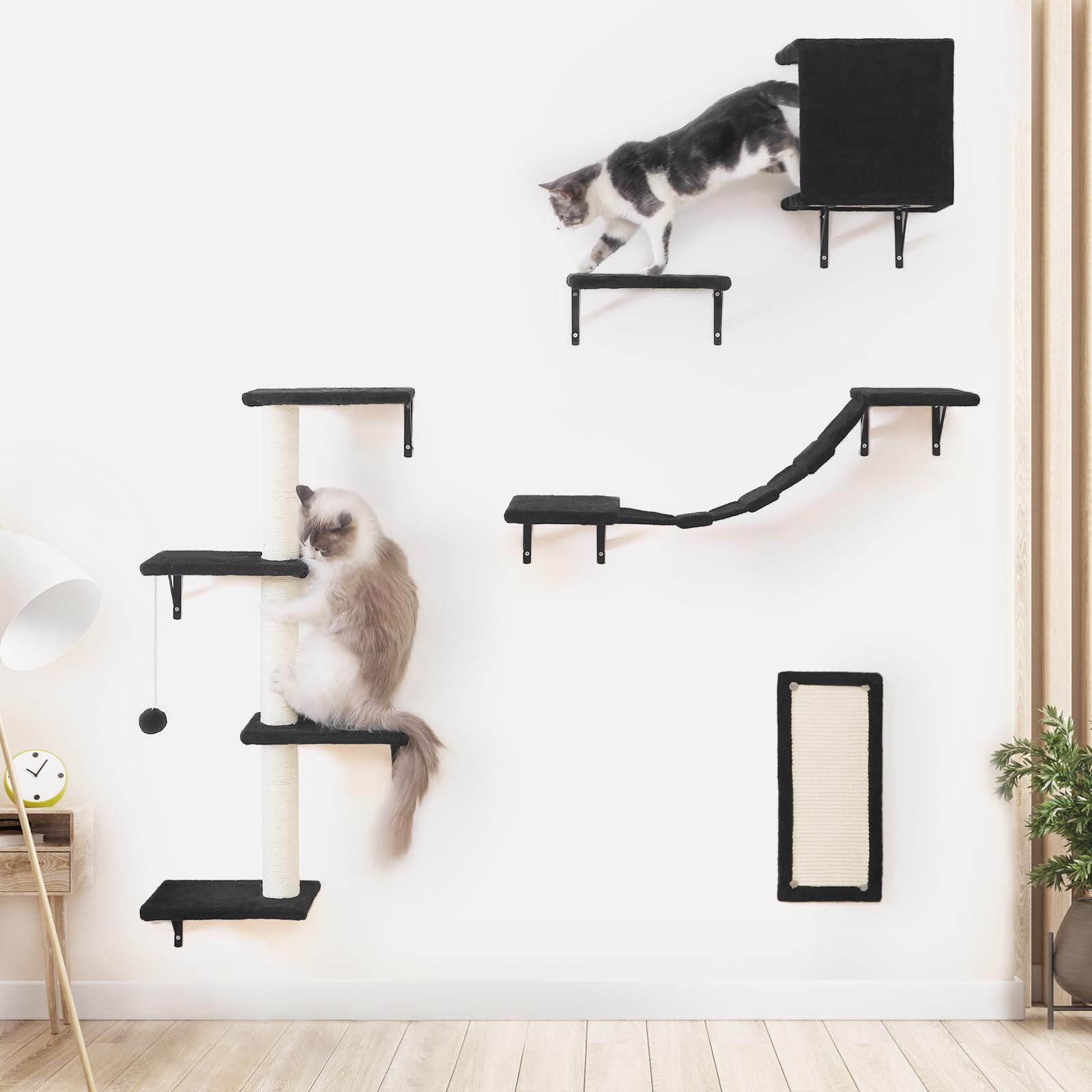 ESOTTE maison-chat-mural : refuge douillet et espace de jeu vertical.