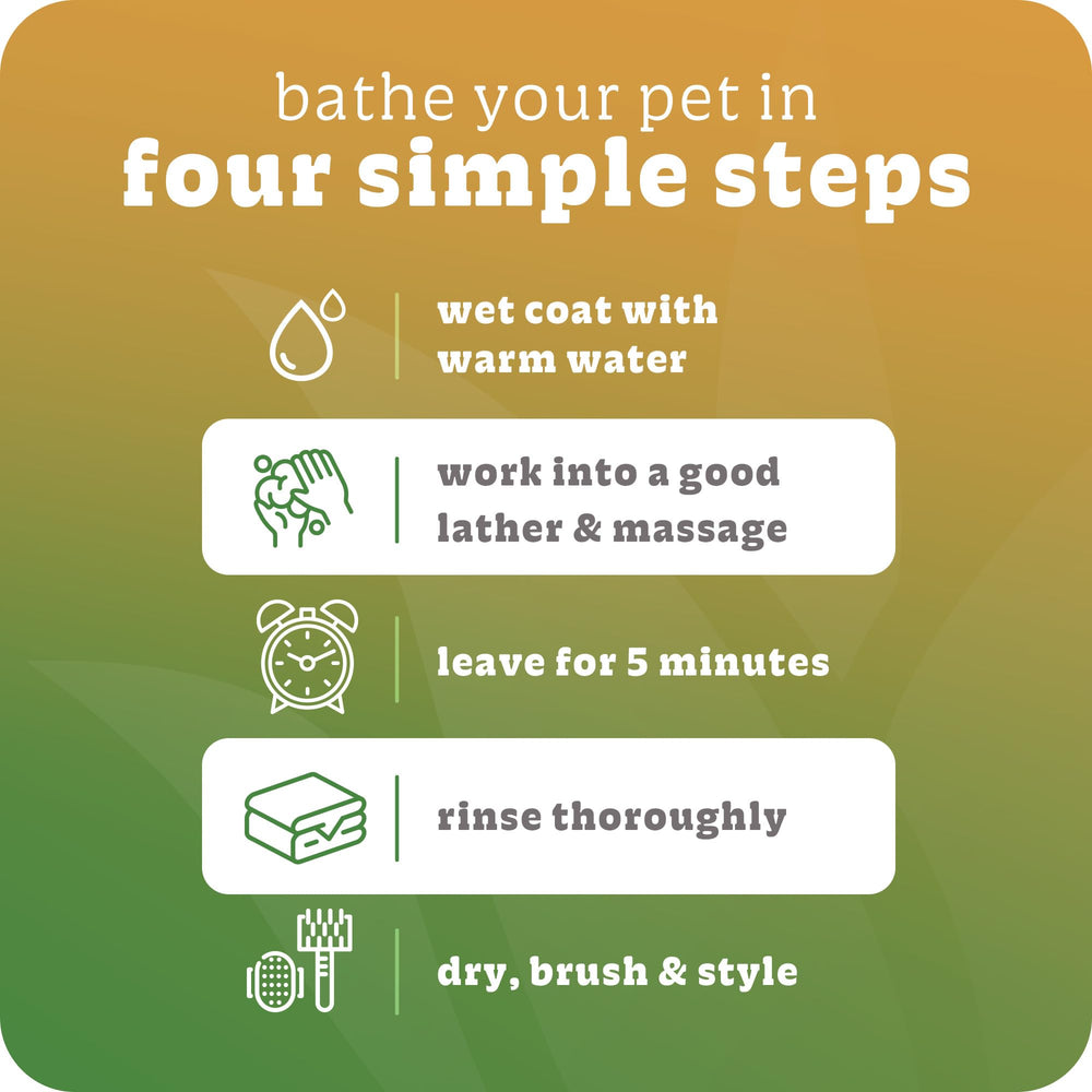Shampoing Espree Puces et Tiques — sans sulfates, rinçage en douceur.
