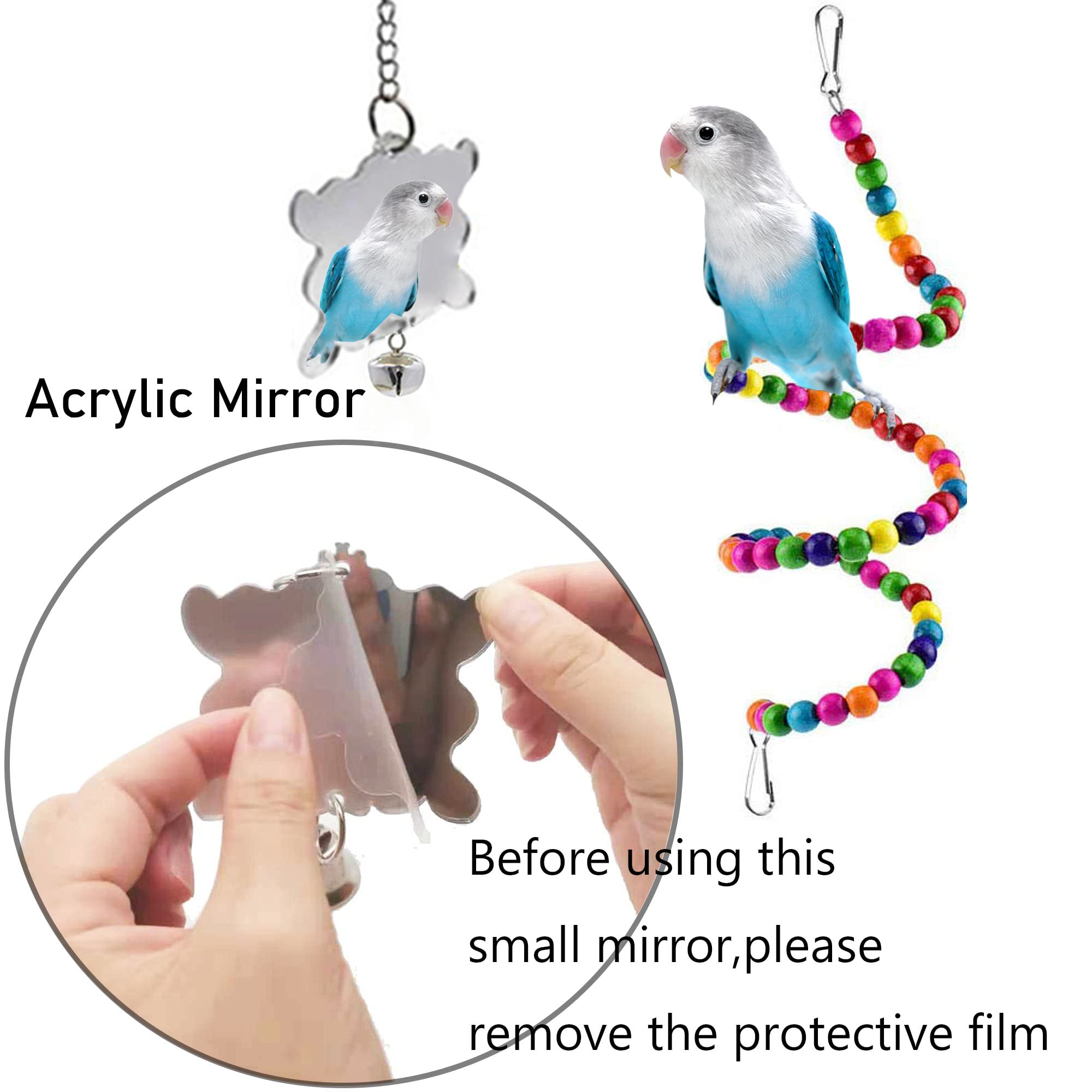 Échelle tournante ESRISE pour oiseaux, encourage l’exercice et l’exploration.
