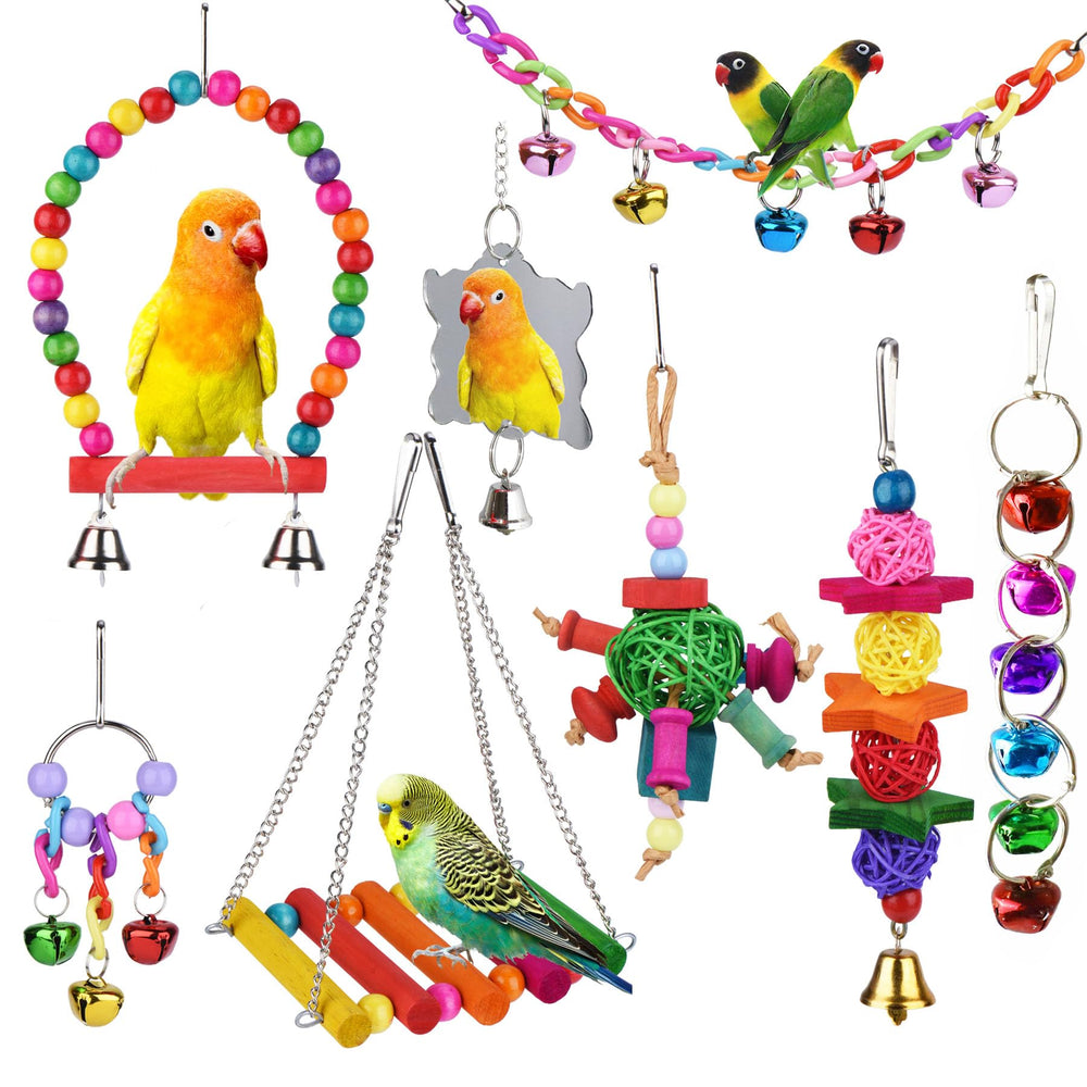 ESRISE : ensemble 8 jouets calopsitte pour stimulation et amusement en cage