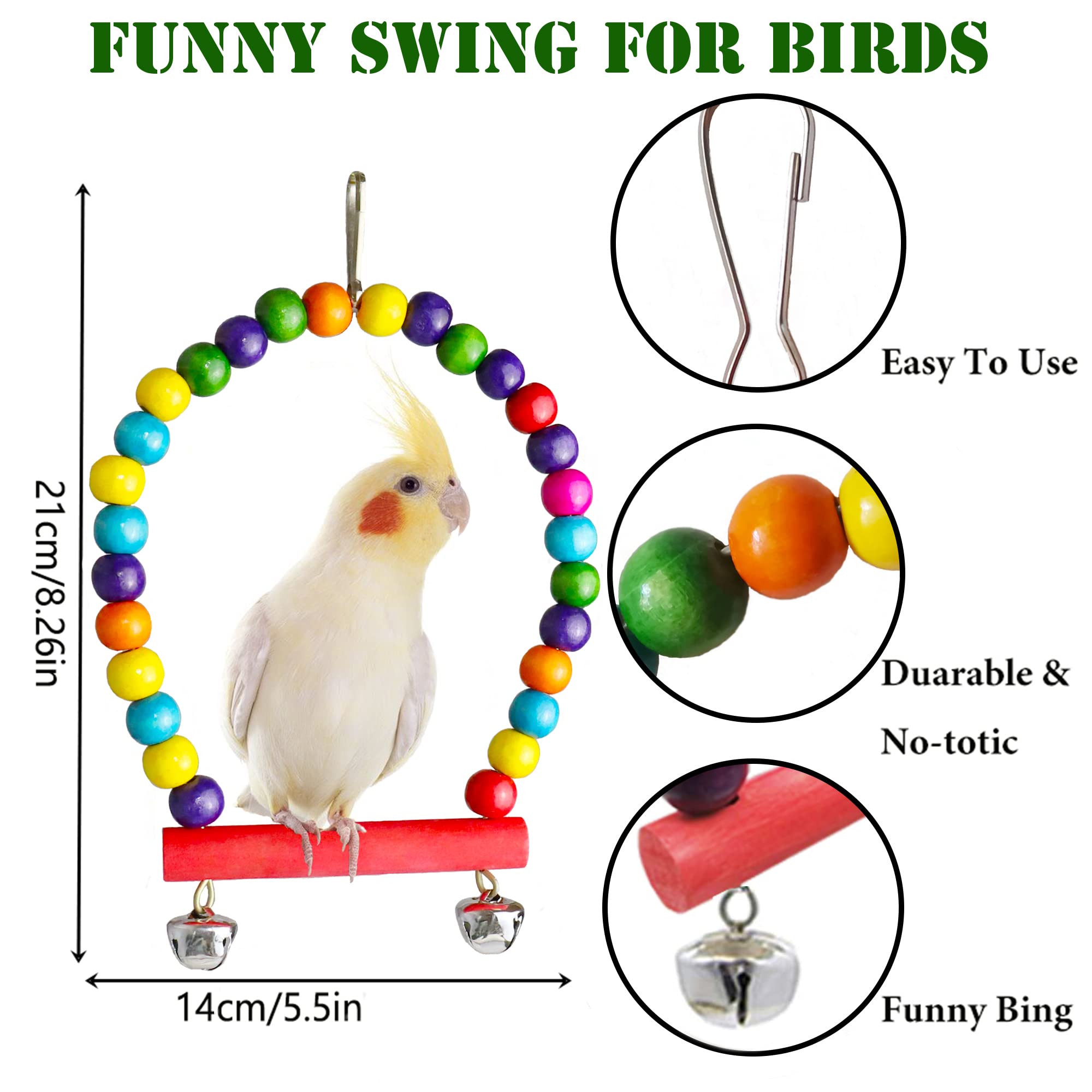 ESRISE cloche suspendue 1, attire l’attention et invite au jeu chez l’oiseau