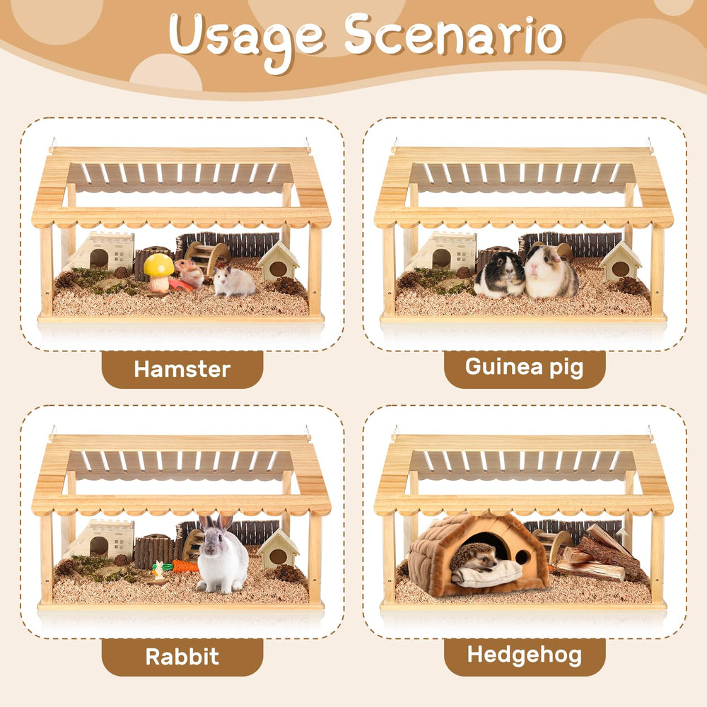 Essenhome espace de vie polyvalent pour petits animaux favorise exercice et confort.