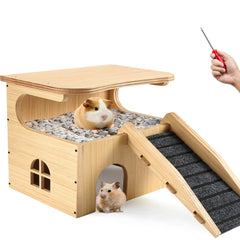 Essenhome-maison-cochon-d-inde-bois-épais: refuge sûr et durable.