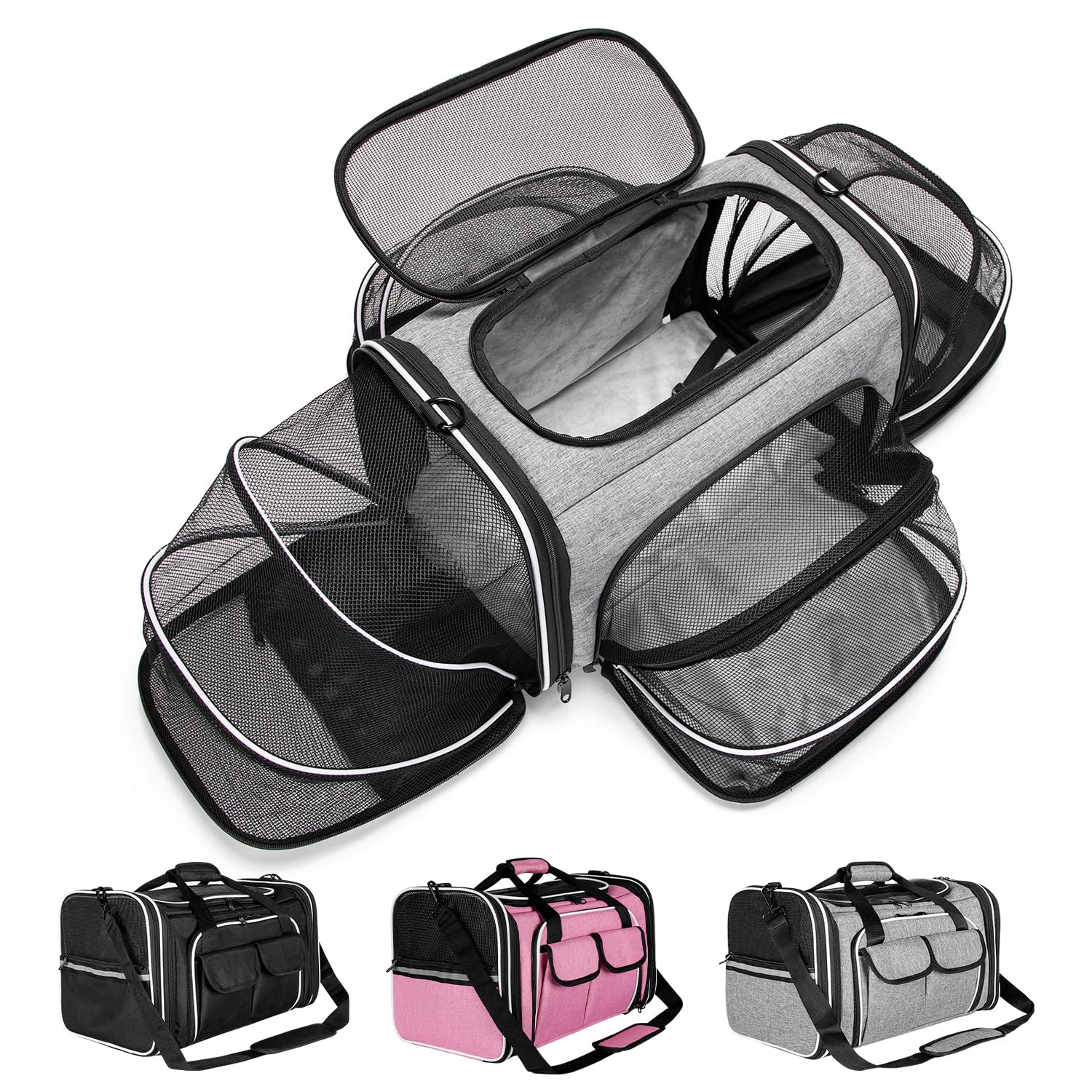 ESTARER sac-transports-animaux-expansion-ventilation: meilleure aération lors des trajets.