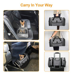 ESTARER sac-transports-animaux-pochettes-rangement: espaces pratiques pour jouets et documents.